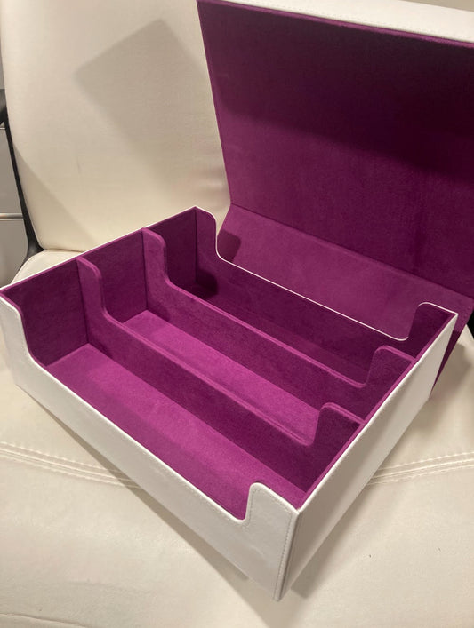 Caja almacenaje Blanco Morado para cartas Magic y TCG
