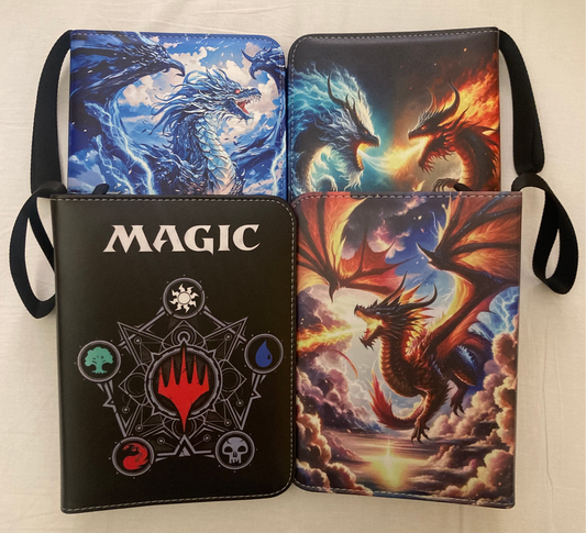 Álbum cartas Magic y TCG de hojas dobles 2x2 y 3 anillas